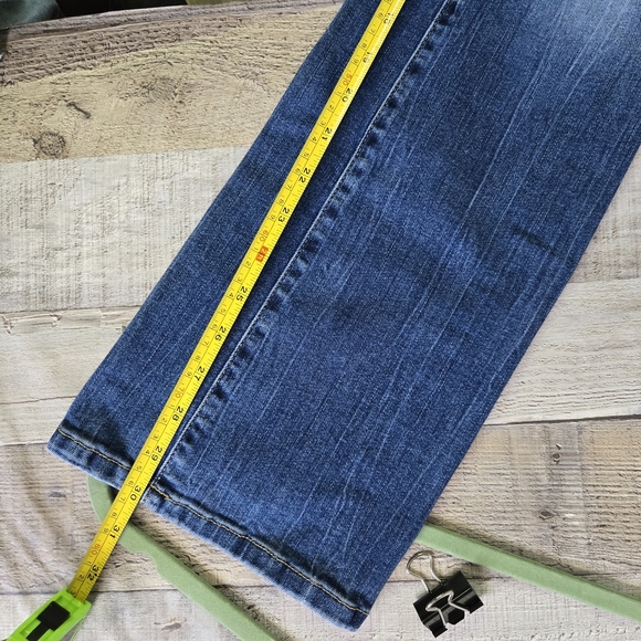 MOSSIMO | Mid-Rise Super Stretch Skinny Bootcut Jeans in Blue sz 4R (27) - Picture 6 of 9